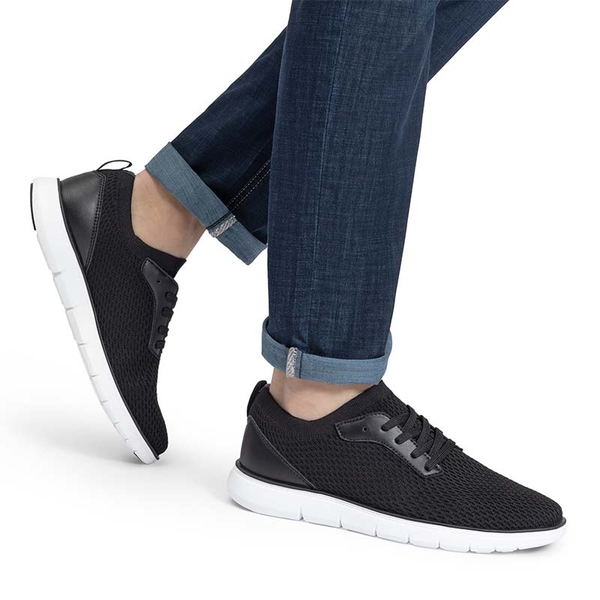 Men's Lightweight Non-Slip Mesh Sneakers - BLACK - 6